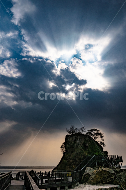 다대포,섬,구름,햇살,태양,자연,풍경,nature,landscape,weather,날씨,outdoors,옥외