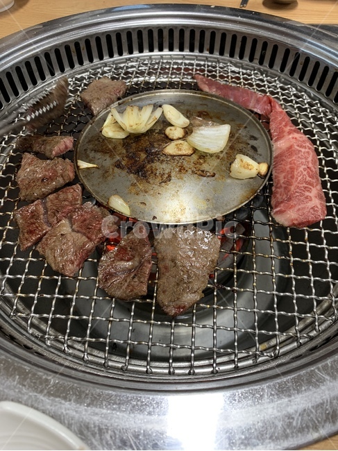 소고기,마블링,요리,구이,숯불,고기,마늘