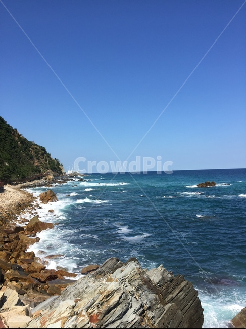 강원도,바다,강릉,파도,푸름,자연,풍경,nature,landscape,한국자연풍경,한국자연경관,korea nature landscape,promontory,곶