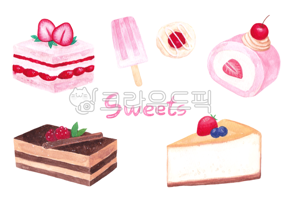 cherry,roll cake,Cheesecake,fruit,snack,handdrawing,ice cream,cake,Choco,drawing,hard,element,raspberry,cookie,hand drawing,texture,strawberry,rollcacke,food,texturewatercolor,dessert,illustration,Watercolor,sweet,Blueberries