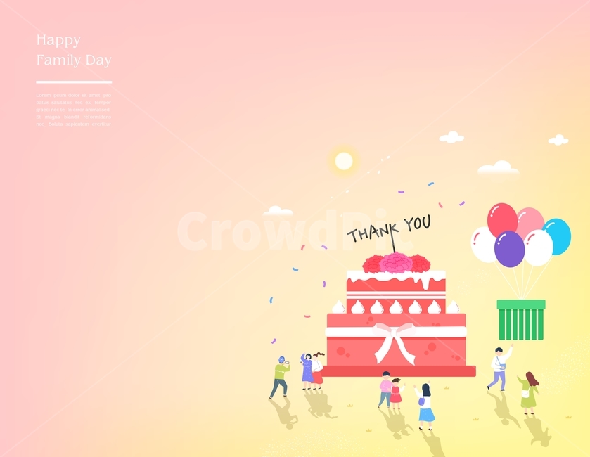 가정의달,스승의날,어버이날,어린이날,5월,이벤트,감성,일러스트,가족,사람,여자,남자,여자아이,남자아이,어린이,케이크,풍선,선물,그래픽,일러스트레이션,graphic,illustration