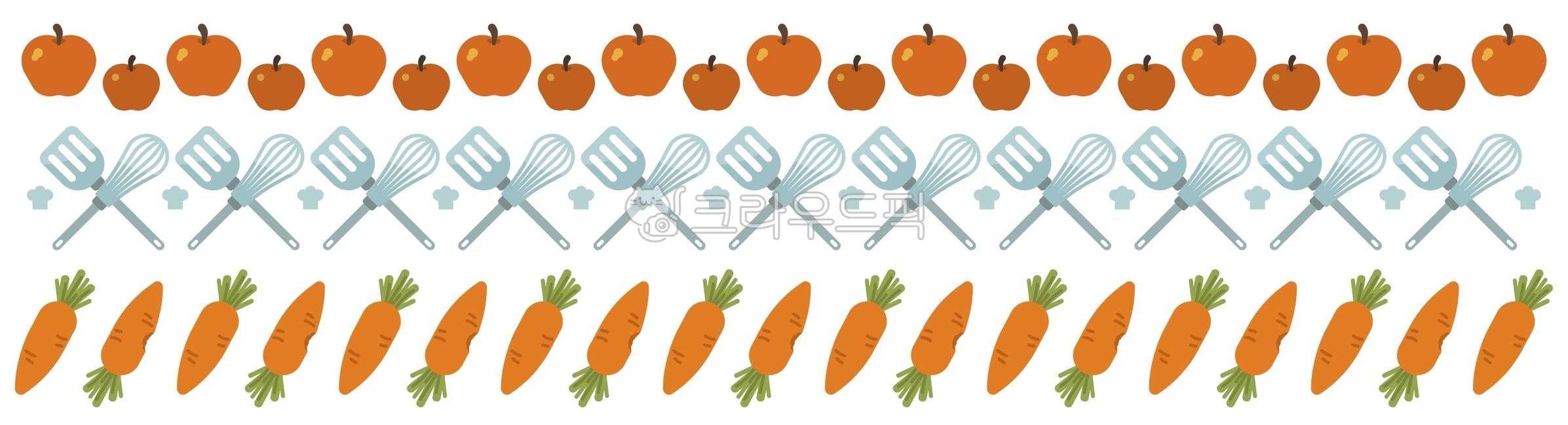 거품기,과일,꾸밈요소,당근,데코,도구,뒤집개,라인,사과,야채,요리,요리사,요리사모자,장식,조리,조리도구,채소,쿠킹,패턴