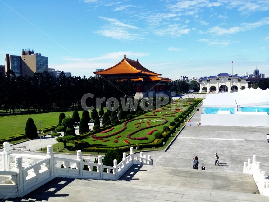 대만,타이페이,정원,고궁,궁,산책,맑은,파란,하늘,꽃밭,랜드마크,landmark,tourist attraction,해외,외국,세계,foreign,oversea,world,세계랜드마크,해외랜드마크,외국랜드마크,world landmark,world tourist attraction,architecture,건축물,building,건물,urban,어반,city,시티,town,도시,downtown,도심