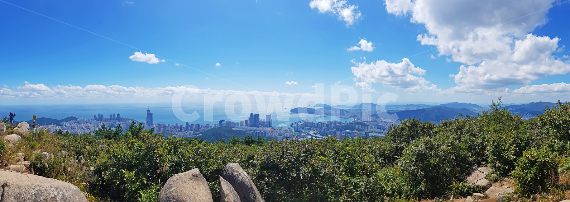 부산,풍경,배경,하늘,전경,파란,항구,도시,산,풀