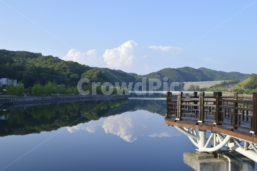 풍경,구름,약간구름,반영,강,맑음,하늘,파랑,고요,자연,풍경,nature,landscape,water,물,outdoors,옥외