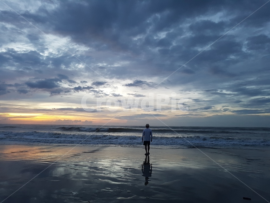 바다,노을,해변,코타키나발루,하늘,해변,바다,beach,sea,사람,인물,인간,human,person,남성,남자,man,male