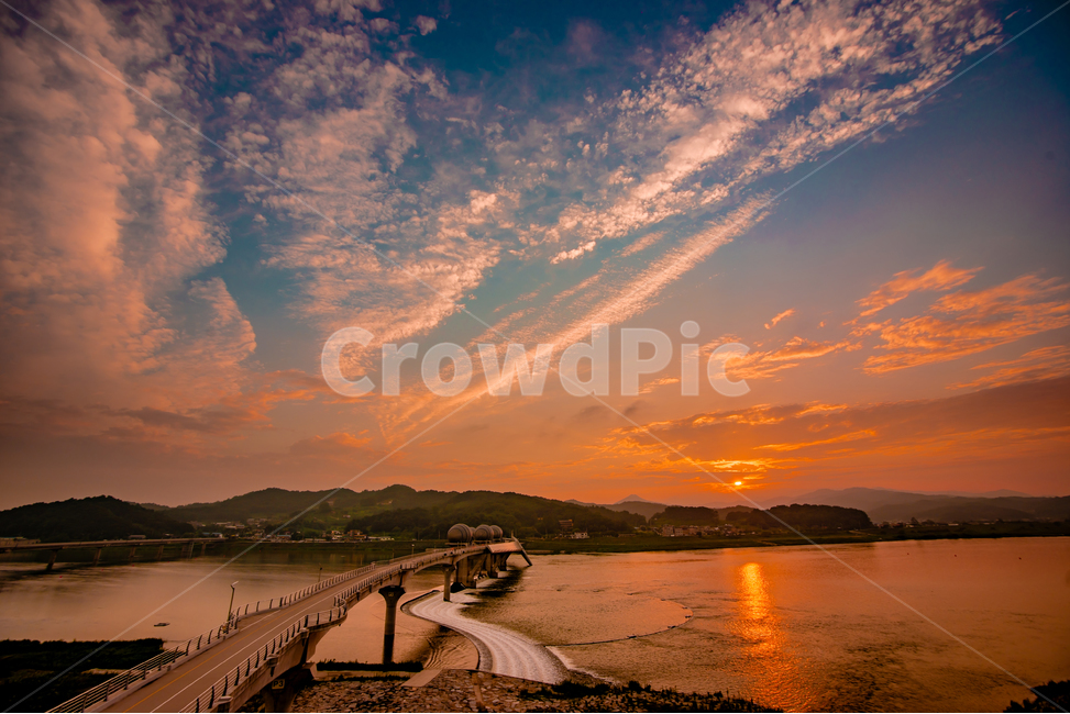 이포보,경기도,여주,댐,남한강,강,nature,자연,water,outdoors,옥외,river,bridge,building,낙조,일몰,자연,풍경,nature,landscape