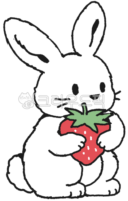 토끼캐릭터,딸기들고있는토끼,귀여운동물,손그림스타일,토끼일러스트,플랫캐릭터,과일캐릭터,귀여운표정,꾸미기캐릭터,스티커용동물,일기장꾸미기,장식캐릭터,토끼와과일,포근한이미지,간단한캐릭터,과일포인트,일상꾸미기,귀여운조합,동물소품,일러스트토끼