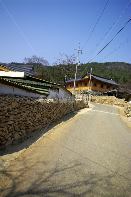 마을,집,돌담길,길,하늘,풍경