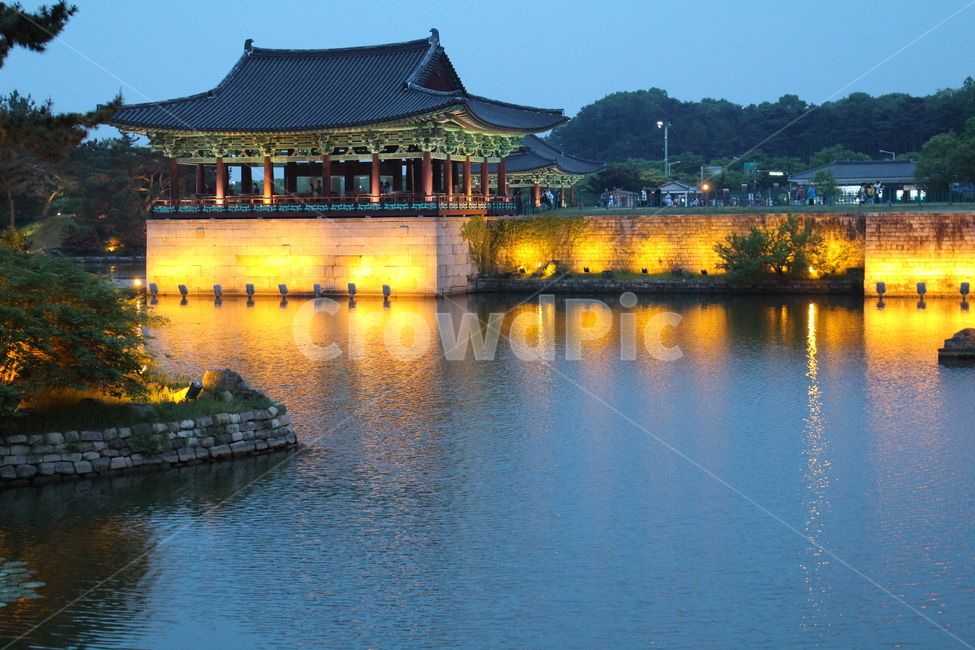 건축물,architecture,경주,전통,안압지,건물,한국,korea,야경