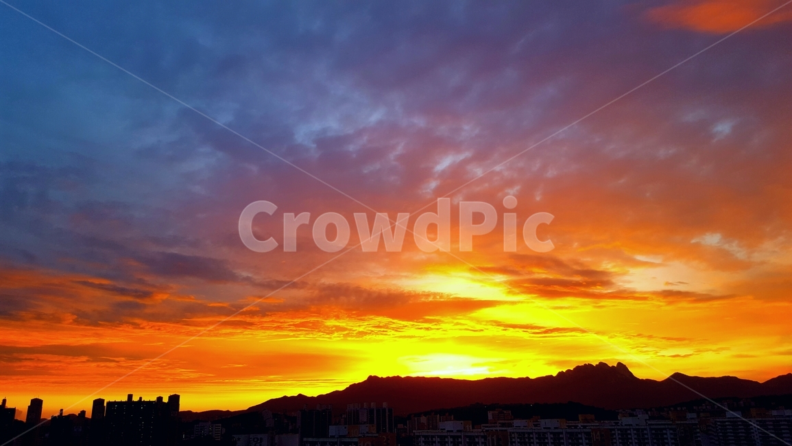 노을,저녁노을,산등성이,일몰,sunset