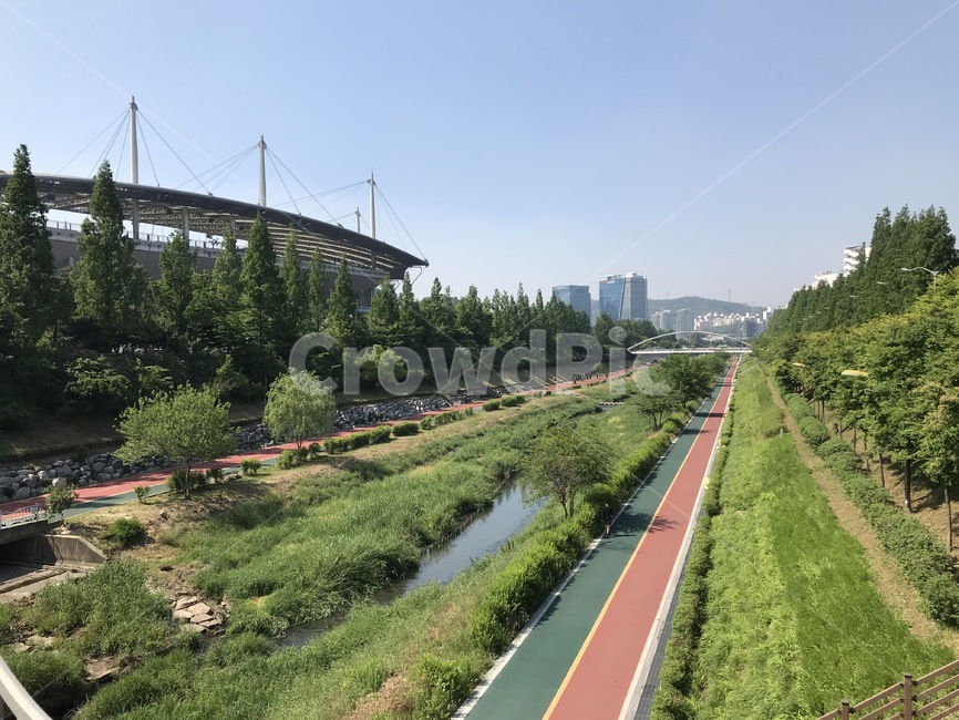하천,도로,산책로,풍경,하늘,운동,road