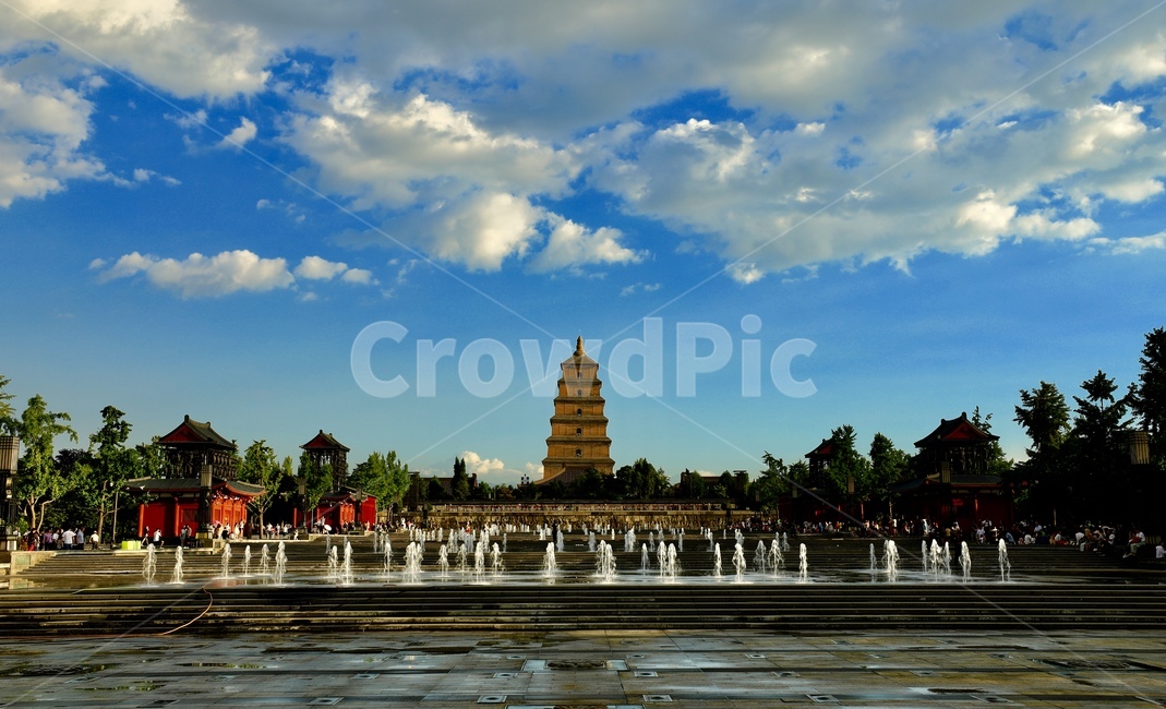 architecture,건축물,temple,대안탑,시안