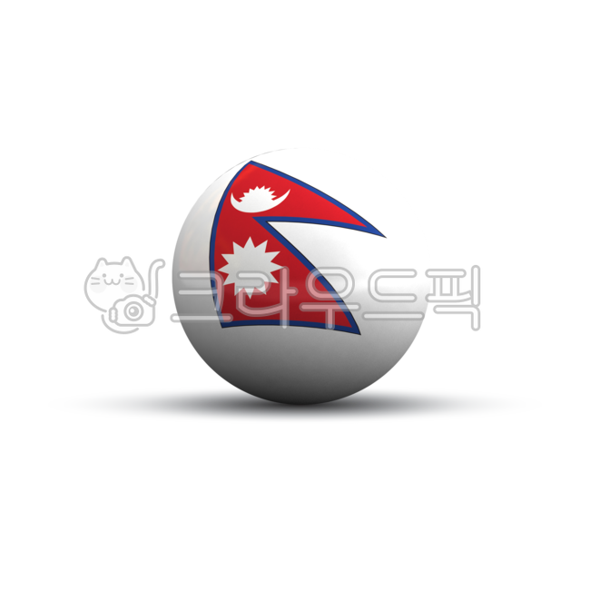 네팔,국기,심볼,구,원형,공,구체,아시아,png