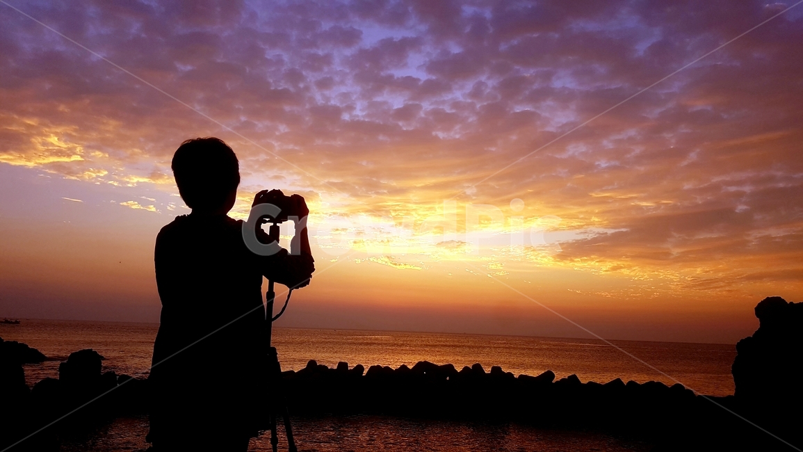 일출전,영덕해변,해뜨기전,사진촬영,실루엣