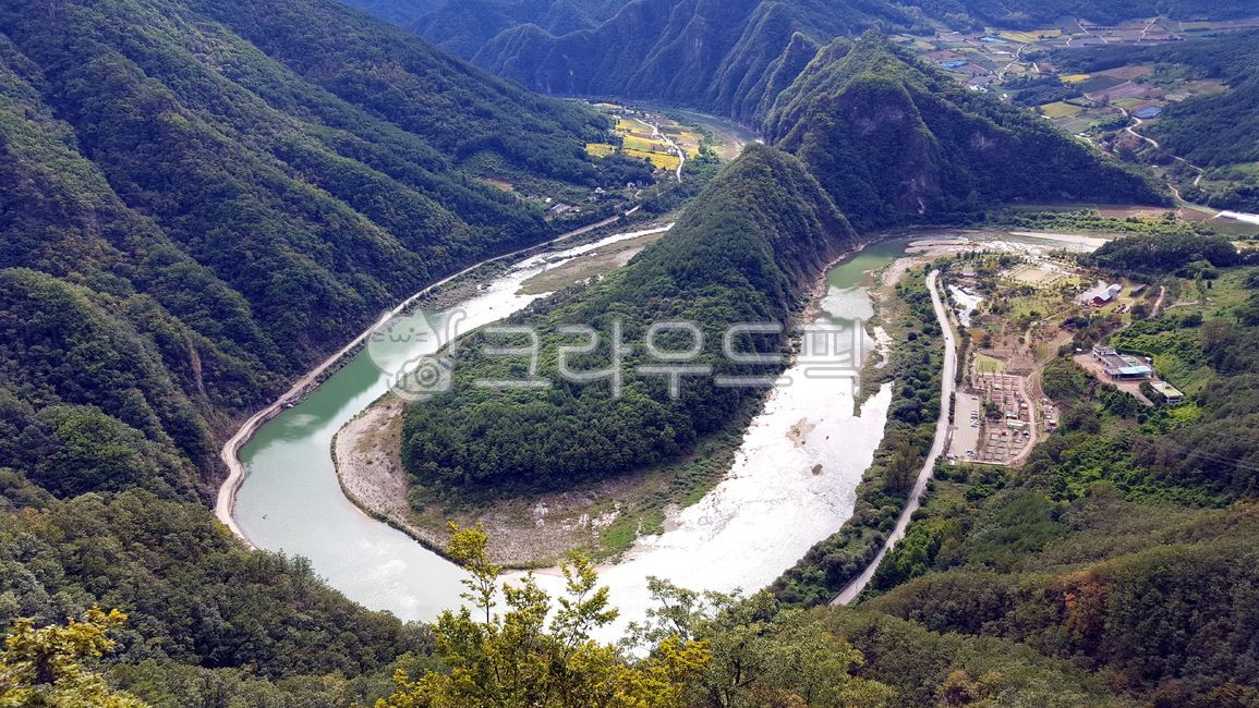정선,병방치,한반도모양,지도모양,강,하천,산,river
