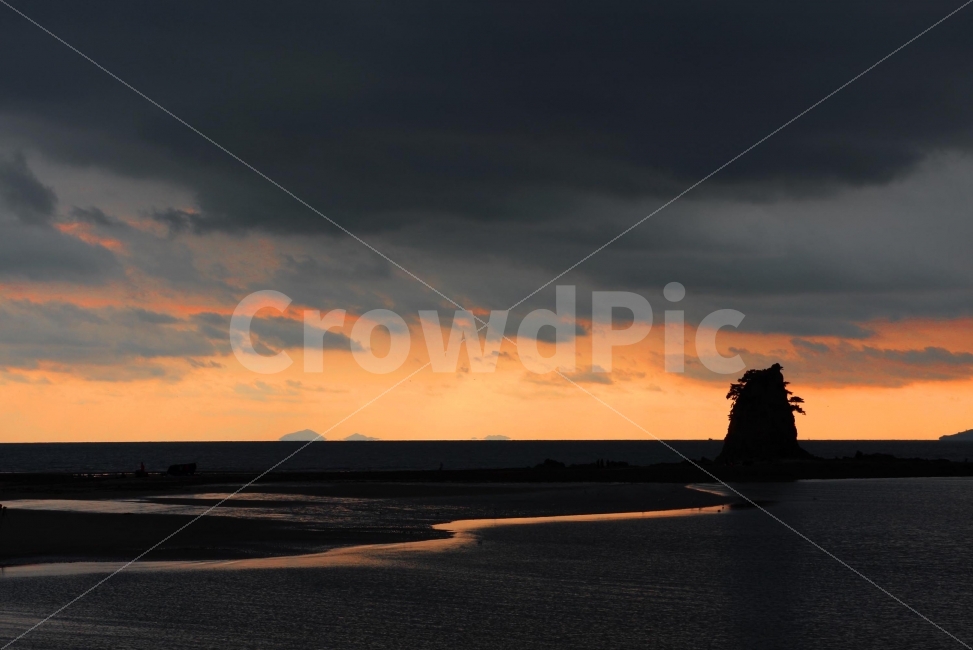 Kkotji Beach,sunset,west sea
