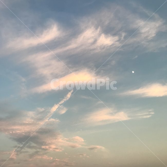 하늘,달,구름,해질무렵,sky,cloud,moon,luna