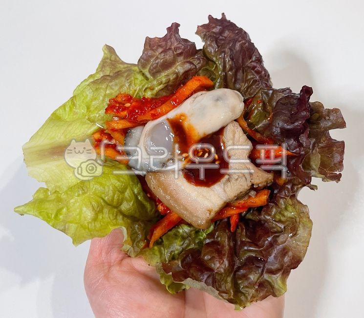 Radish kimchi,Ssam vegetables,Meat wrap,Lettuce wrap,Bossam,vegetable,pork,pig,boiled pork,raw food,Lettuce,pork belly,ingredients,super long,cooking,cave,kimchi,Raw radish vegetables,cook,Oyster Bossam,wrapping,food,meal,Super red pepper paste,dish,Pickl