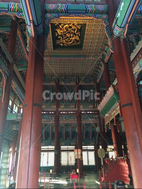 architecture,건축물,building,건물,경복궁,근정전,근전정천장,높은층고,용모양,궁