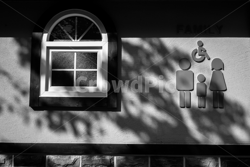 건물,그림,그림자,표시,창문,화장실,wc,흑백,모노톤,monochrome,black and white