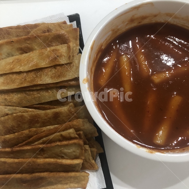 떡볶이,어묵,어묵튀김,식사,한끼