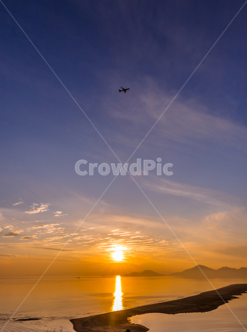 nature,자연,sunlight,햇빛,outdoors,옥외,비행기,노을,일몰,하늘,바다,구름,cloud,sky,landscape,풍경,자연,풍경,nature,landscape
