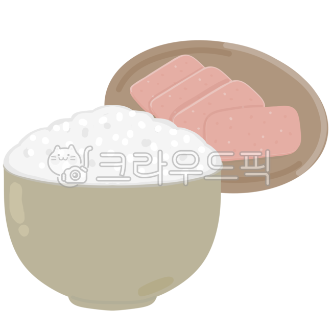 밥공기,공기,밥그릇,밥,쌀,쌀밥,흰밥,탄수화물,그릇,도자기그릇,반찬,밥반찬,햄,햄구이,상차림,메뉴,식사,음식