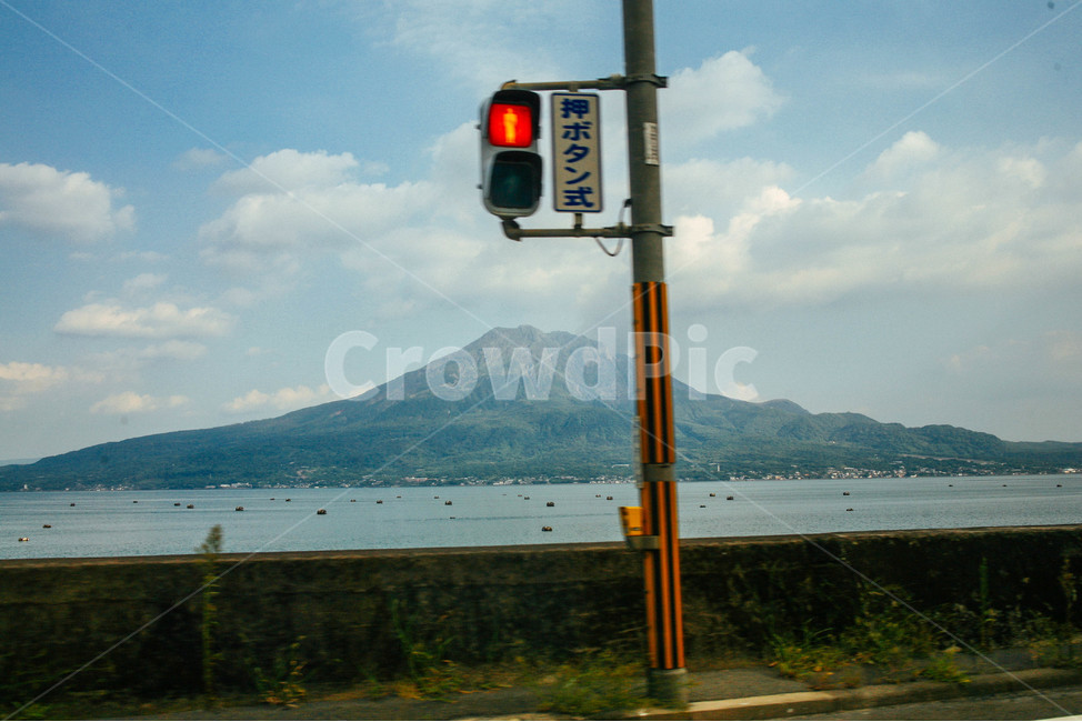 화산,사쿠라지마,화산섬,일본,바다,교통,교통수단,traffic,transportation