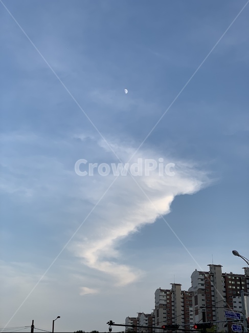 하늘,구름,달,moon,afternoonmoon
