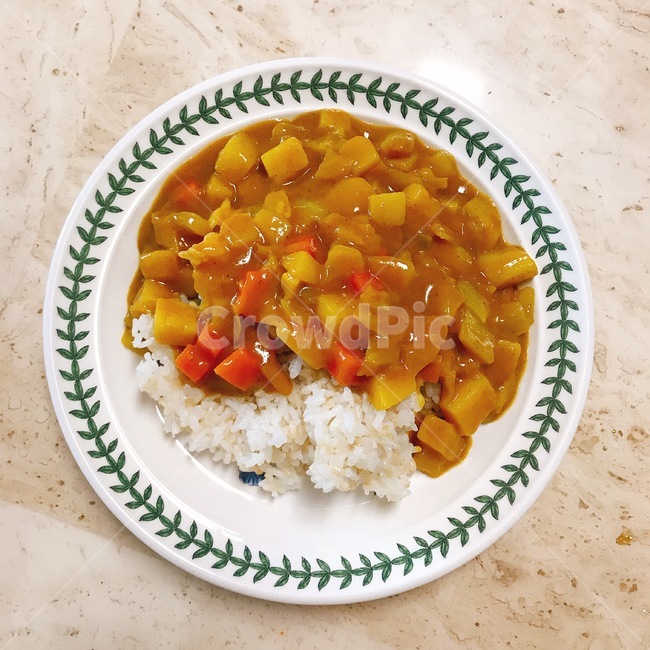 카레,카레라이스,밥,식사,topview,정갈한음식