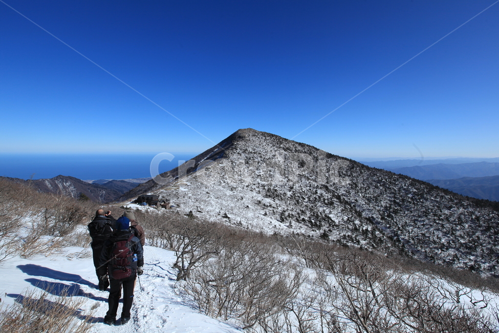 겨울산,설악산,등산,하얀눈,파란하늘,대청봉,중청대피소