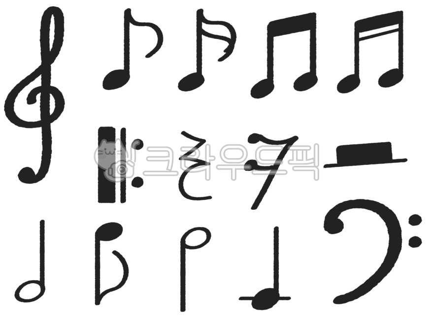 음표, 음악, 음표그림, 음표일러스트, 다꾸, 사진,이미지,일러스트,캘리그라피 - eggegg00작가