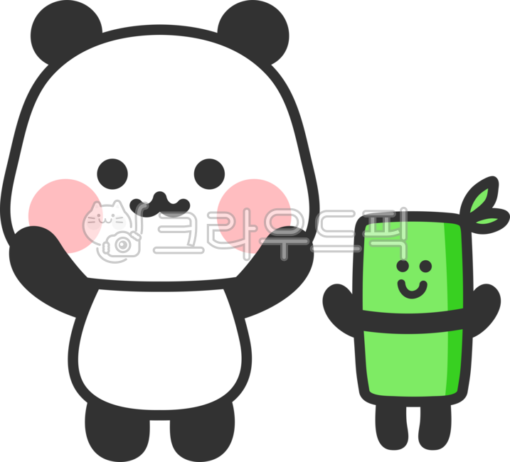 귀여운,아이콘,팬더,대나무,이모티콘,친구,환영하는,panda,character,emoticon