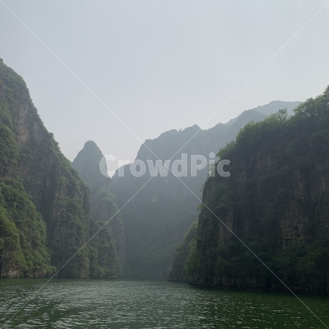 중국,산,유랑,용두협,협곡,china,mountain