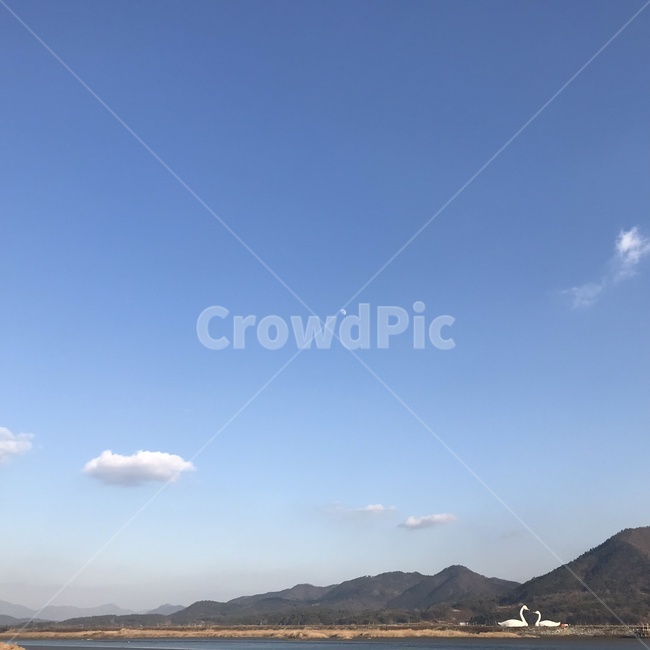 바다,하늘,구름,자연,산,파란하늘