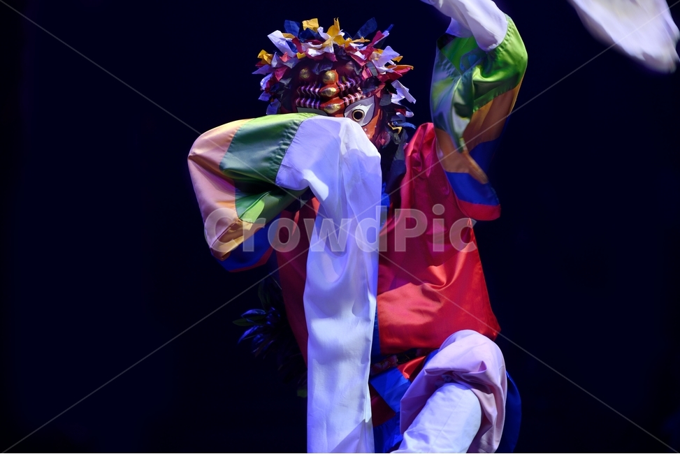 탈춤,봉산탈춤,원목중탈,탈,한삼,덩더쿵,한국전통,한국문화,korean traditional,korean culture,사람,인물,인간,human,person,예술,art