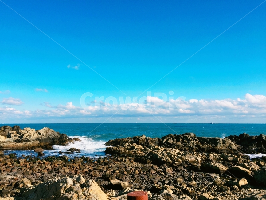 부산,여행,한국,하늘,바다,바위,돌,조화로움,자연사진,감성사진,자연,풍경,nature,landscape,promontory,곶,rubble,파편
