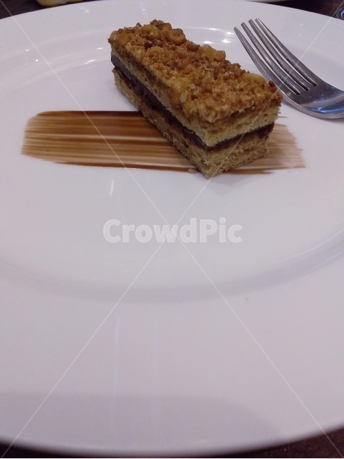 플레이팅,맛있는,케익,포크,초콜릿