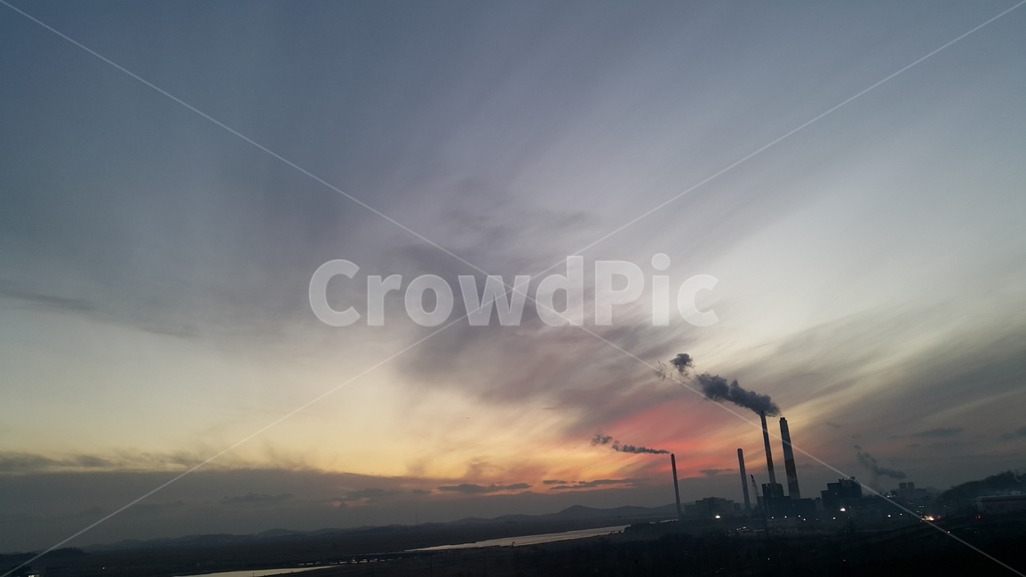 노을,하늘,구름,파랑,태양,sunset,sky,cloud,blue,sun,산업,industry,industrial