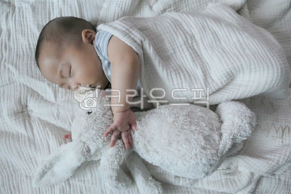 small,young,0 years old,infant,cute,one year old,life,sleeping,son,angelic,newborn baby,asleep,nap,human,parenting,lovely,dreamland,precious,doll,asian,korean,1 year old,lifestyle,face,korea,rabbit doll,Beloved,an Asian,person,childcare,baby,blanket,famil