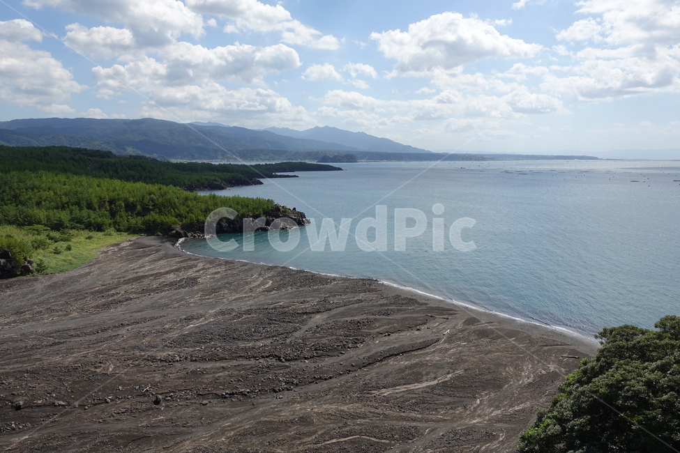 가고시마,사쿠라지마,바다,하늘,구름,자연,풍경,nature,landscape,해외,외국,세계,foreign,oversea,world,세계자연풍경,해외자연풍경,외국자연풍경,world nature landscape,outdoors,옥외,land,땅,water,물,promontory,곶,ocean,대양,sea,shoreline,해안선,slope,경사,vegetation,초목,plant,식물