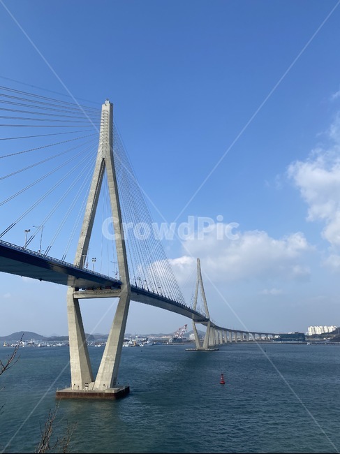 목포대교,목포,전라남도,하늘,바다,대교,구름,화창함,bridge,sky,cloud,mokpo,sea,skyblue,serenity