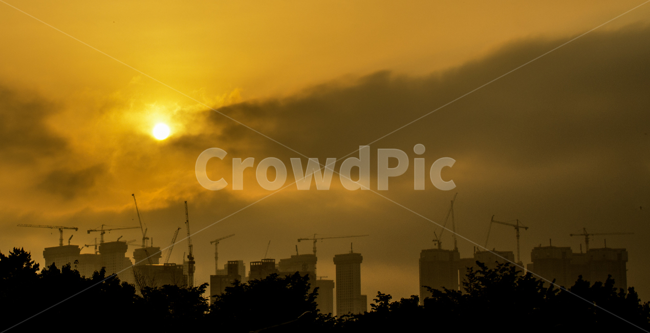 일몰,sunset,감성사진,silhouette,실루엣,산업,industry,industrial,건설업,건축업,construction industry