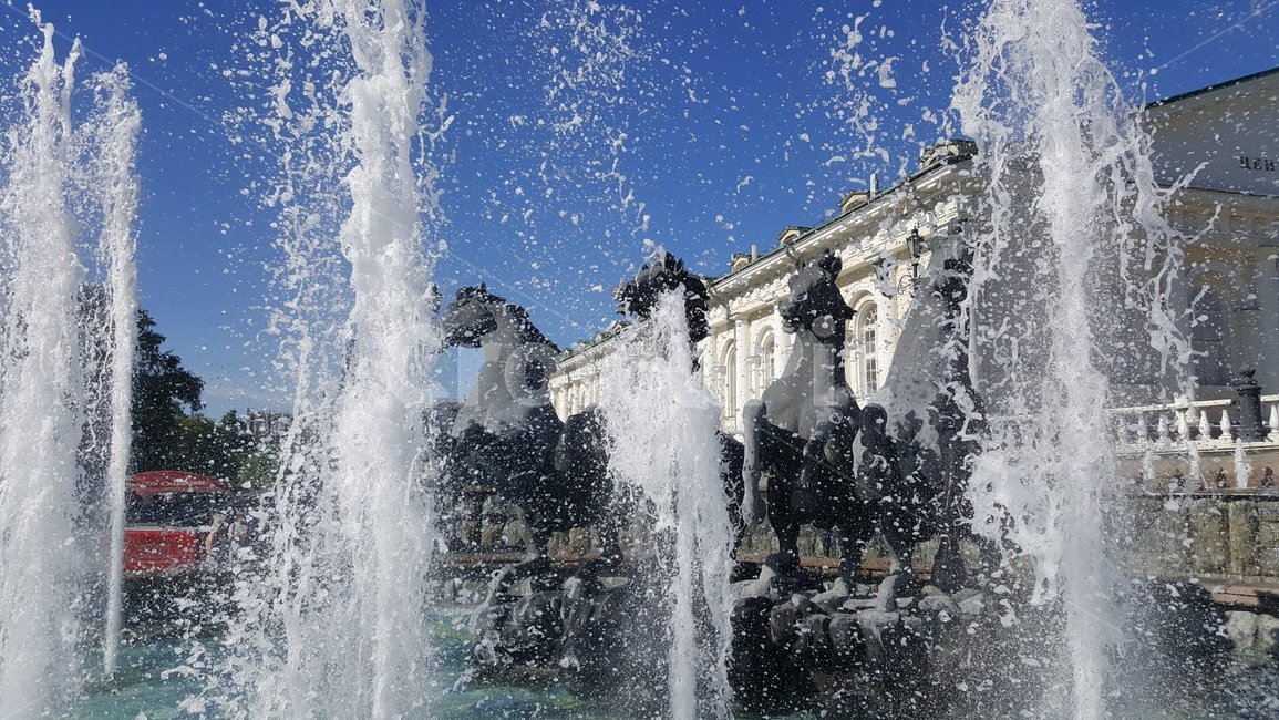 말,분수,여름,관광지,모스크바,horses,fountain,summer,tour,moscow