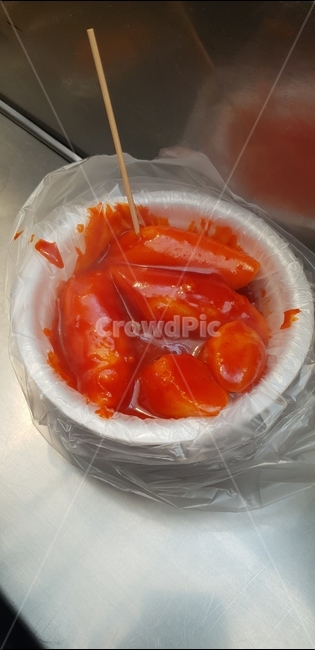 떡볶이,길거리음식,분식,빨간색,컵떡볶이,추억,옛날,쌀떡