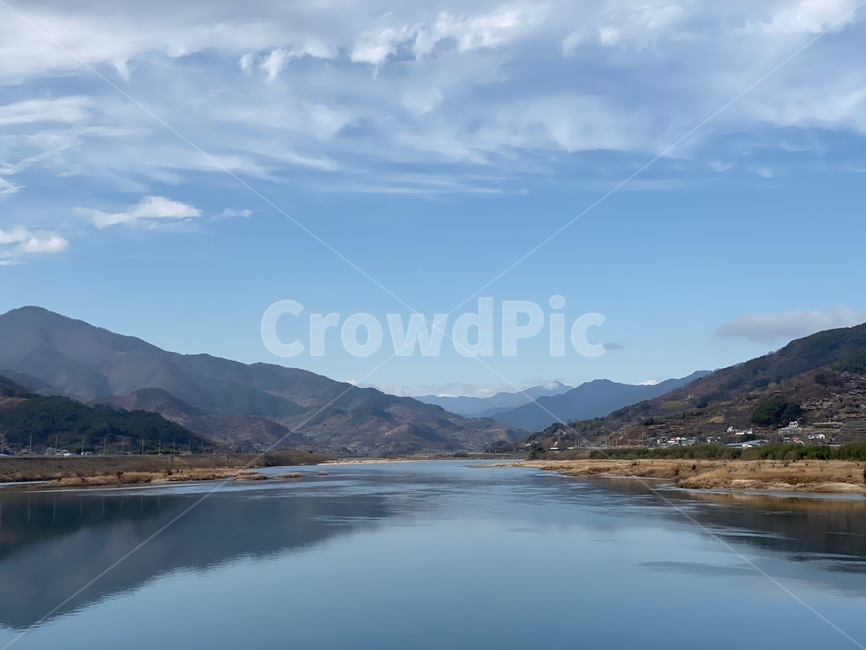 구례,섬진강,고즈넉,호수,강,강물,파란,water,물,저수지,수변공원,호숫가,물가