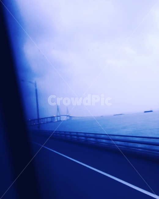 파란색,도로,서해,인천,대교,교통,교통수단,traffic,transportation,road,freeway,고속 도로,highway,고속도로