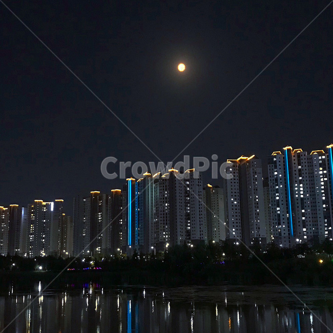 아파트,자연,nature,저수지,물,water,달,보름달,fullmoon,moon,밤,야경