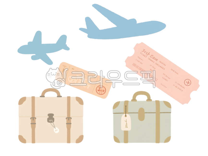 공항,비행기,비행기표,가방,여행